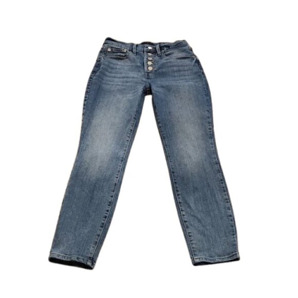 Lucky Brand Button Fly High Rise Bridgette Skinny Ankle Jeans - Picture 2 of 6